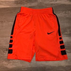 Girls Neon Orange Basketball Shorts